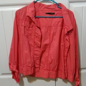 Coral long sleeved, short jacket